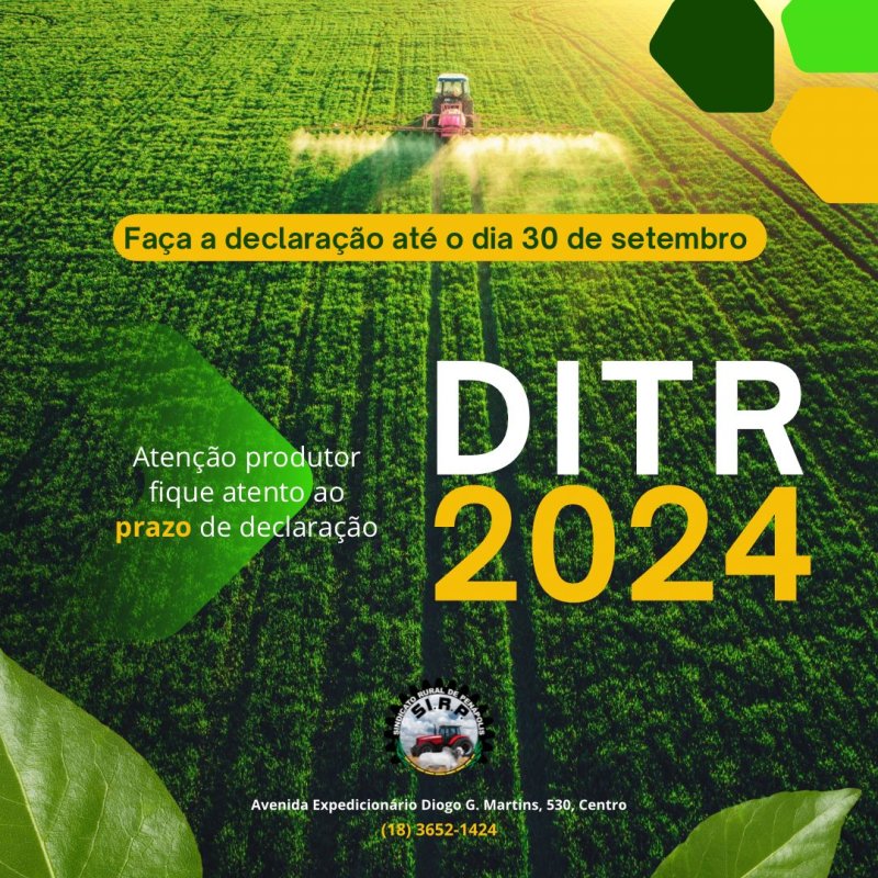 Atenção produtores: prazo para envio da DITR 2024 já começou