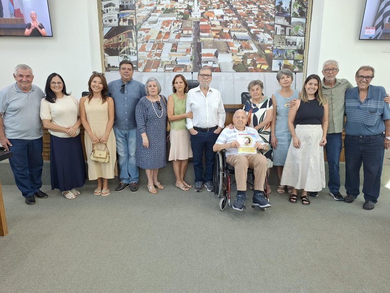 Antonio Passafaro, 100 anos, recebe Medalha Centenária da Câmara