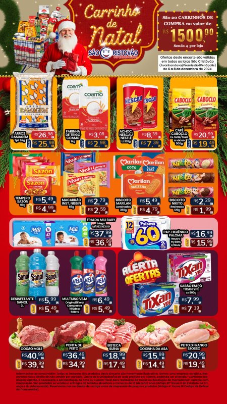 OFERTAS DESTE FIM DE SEMANA DO SÃO CRISTÓVÃO SUPERMERCADOS - 06/12 a 08/12