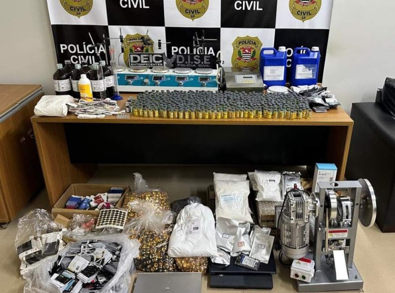 Polícia Civil descobre laboratório clandestino para produção de anabolizantes em Aracanguá
