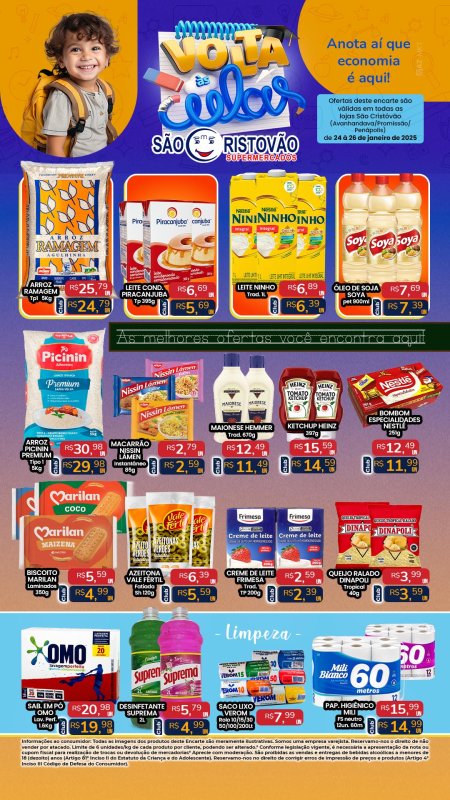 OFERTAS DESTE FIM DE SEMANA DO SÃO CRISTÓVÃO SUPERMERCADOS - 24/01 a 26/01