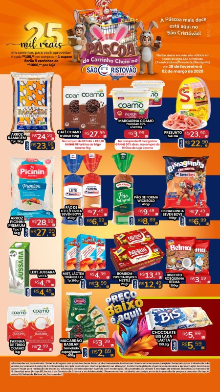 OFERTAS DESTE FIM DE SEMANA DO SÃO CRISTÓVÃO SUPERMERCADOS - 28/02 a 02/03