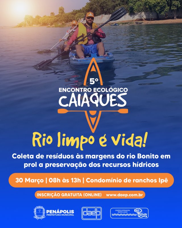 Continuam abertas as inscrições para o 5º Encontro Ecológico de Caiaque e Stand Up Paddle