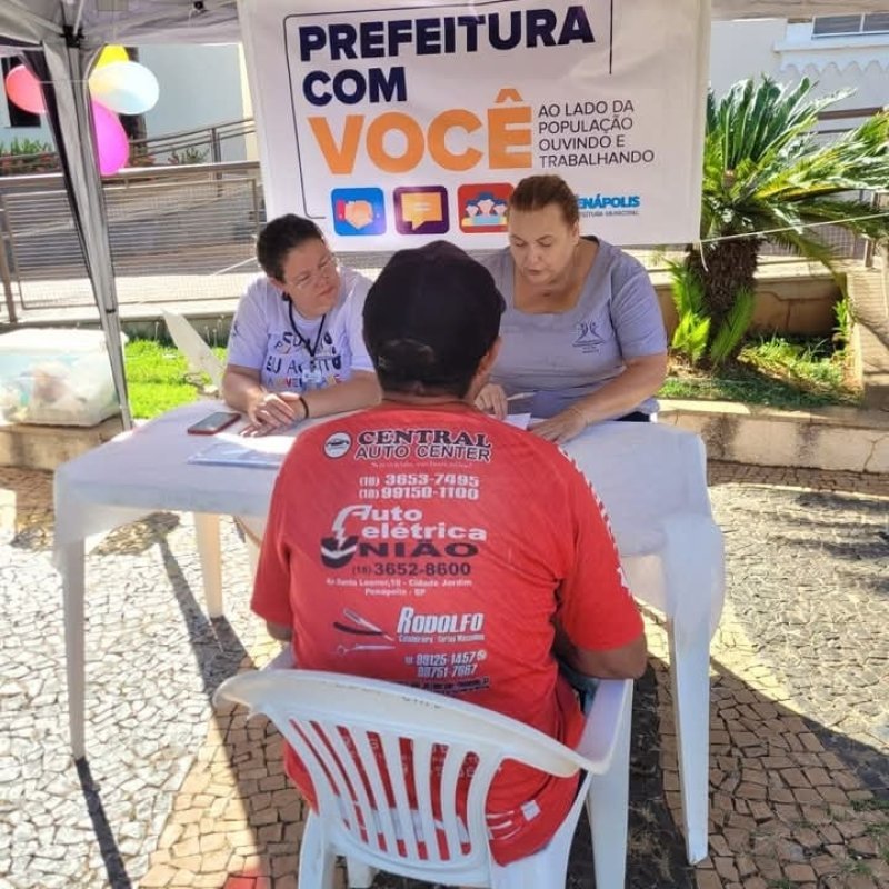 Neste sábado tem Prefeitura com Você das 09h às 11h no pátio do Santuário