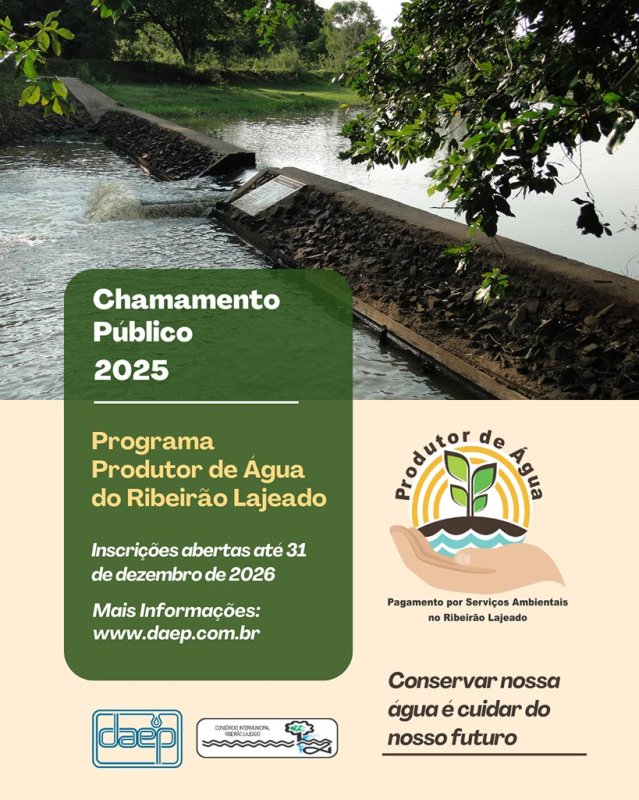 Programa Produtor de Água abre novas inscrições