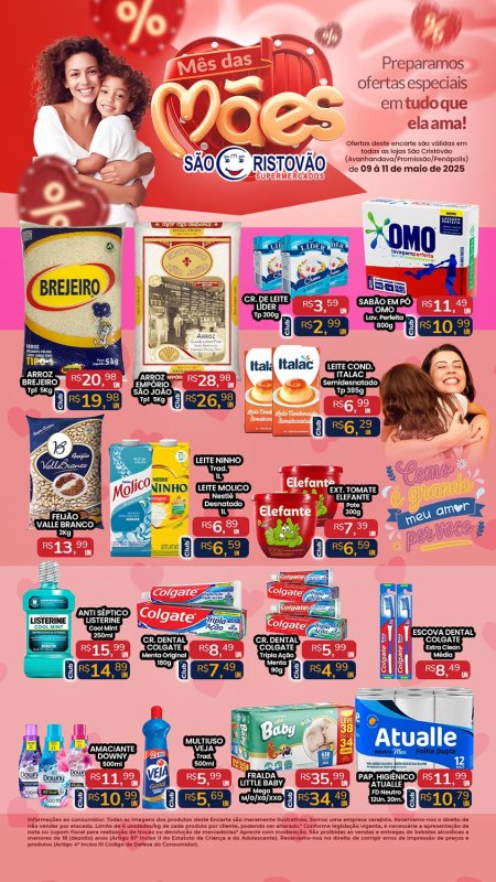 PRINCIPAIS OFERTAS DESTE FIM DE SEMANA DO SÃO CRISTÓVÃO SUPERMERCADOS - 09/05 a 11/05