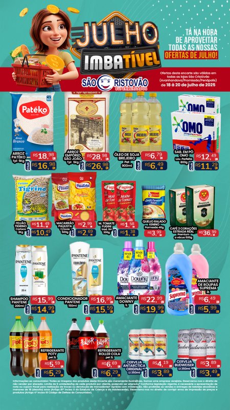 PRINCIPAIS OFERTAS DESTE FIM DE SEMANA DO SÃO CRISTÓVÃO SUPERMERCADOS - 18/07 a 20/07