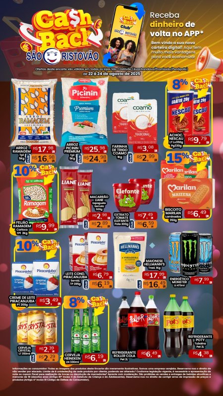PRINCIPAIS OFERTAS DESTE FIM DE SEMANA DO SÃO CRISTÓVÃO SUPERMERCADOS - 22/08 a 24/08
