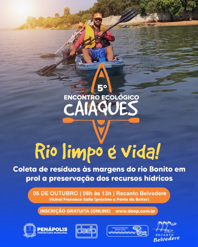 5º Encontro Ecológico de Caiaque e Stand Up Paddle acontece em outubro