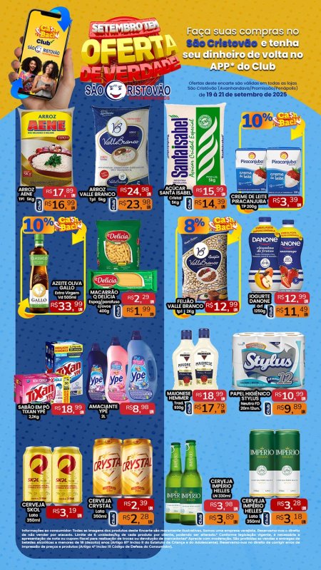 PRINCIPAIS OFERTAS DESTE FIM DE SEMANA DO SÃO CRISTÓVÃO SUPERMERCADOS - 19/09 a 21/09