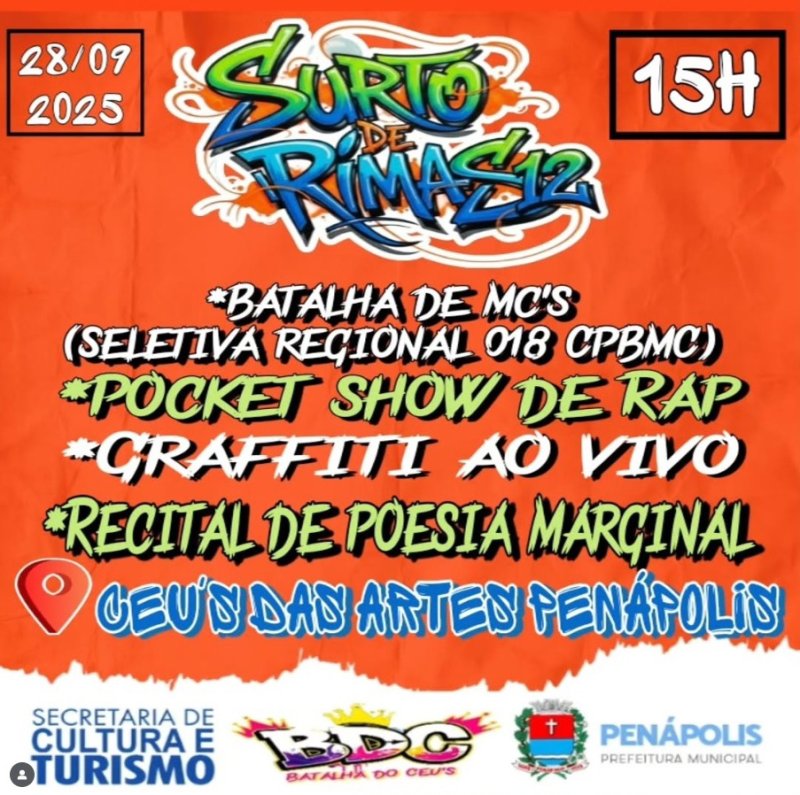 Termina hoje a 3ª Semana do Hip-Hop de Penápolis
