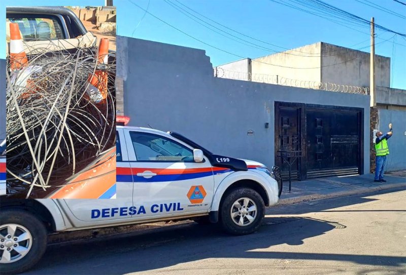 Defesa Civil de Penápolis recolhe 200 quilos de fios soltos