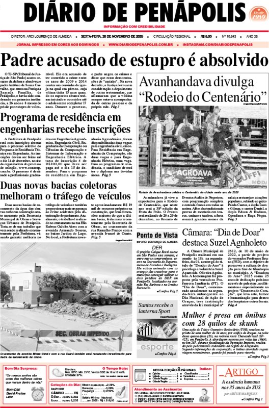Capa do jornal DIÁRIO impresso desta sexta-feira (28)