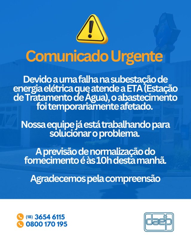 Comunicado do DAEP