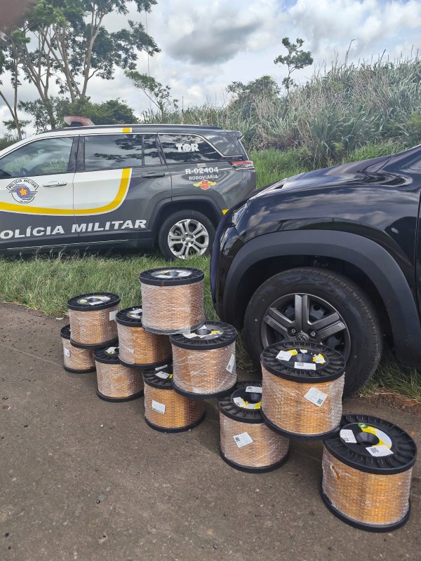 Tático Ostensivo Rodoviário prende suspeito de furtar 220 quilos de fios de cobre