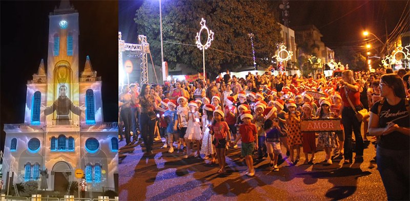 Lançamento da iluminação do Santuário e Parada de Natal acontecem nesta quinta-feira a noite