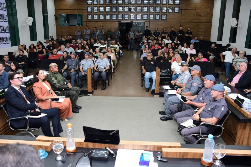 Policiais recebem Medalha do Mérito da Defesa e Segurança Pública na Câmara Municipal