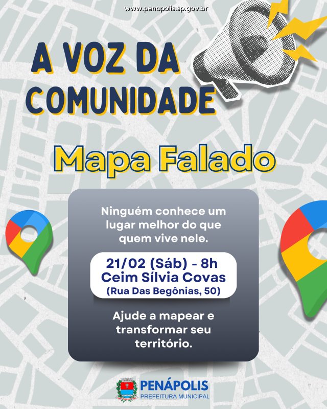 Sábado: Projeto Mapa Falado reúne moradores do Sílvia Covas