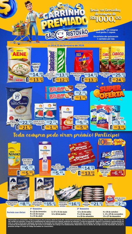 PRINCIPAIS OFERTAS DESTE FIM DE SEMANA DO SÃO CRISTÓVÃO SUPERMERCADOS - 20/02 a 22/02