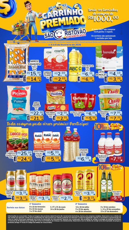 PRINCIPAIS OFERTAS DESTE FIM DE SEMANA DO SÃO CRISTÓVÃO SUPERMERCADOS - 06/03 a 08/03