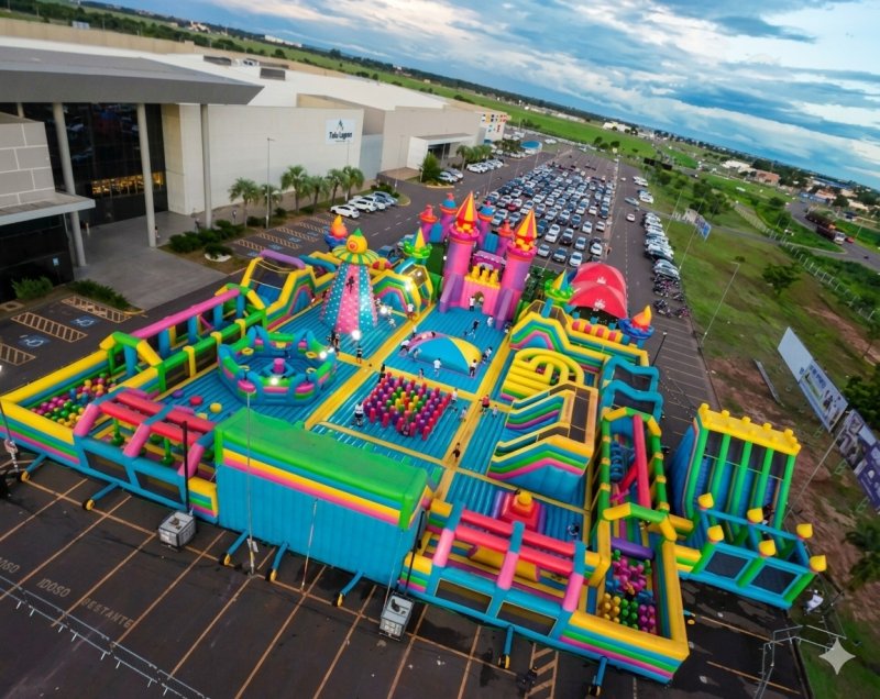Maior parque inflável do Brasil chega a região
