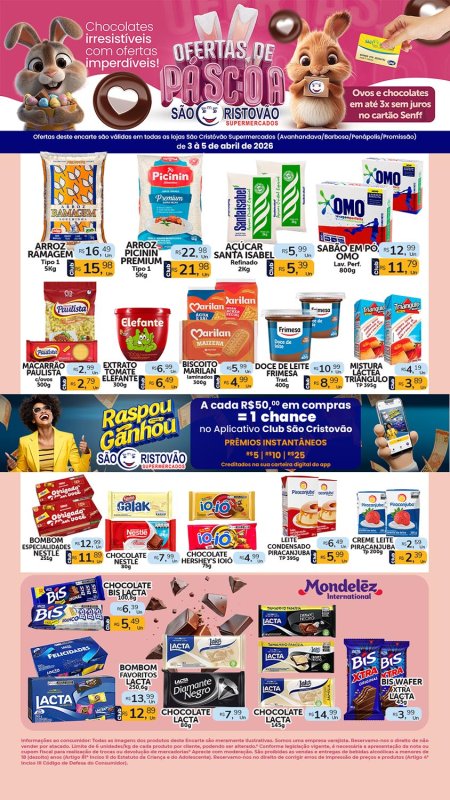 PRINCIPAIS OFERTAS DESTE FIM DE SEMANA DO SÃO CRISTÓVÃO SUPERMERCADOS - 03/04 a 05/04