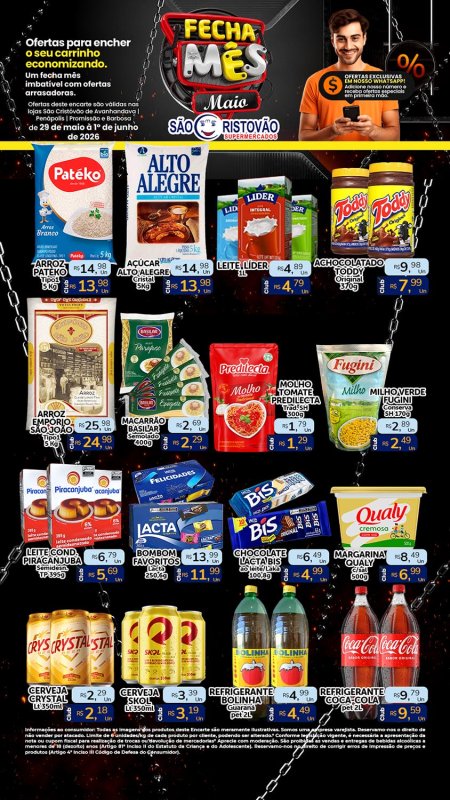PRINCIPAIS OFERTAS DESTE FIM DE SEMANA DO SÃO CRISTÓVÃO SUPERMERCADOS - 29/05 a 01/06