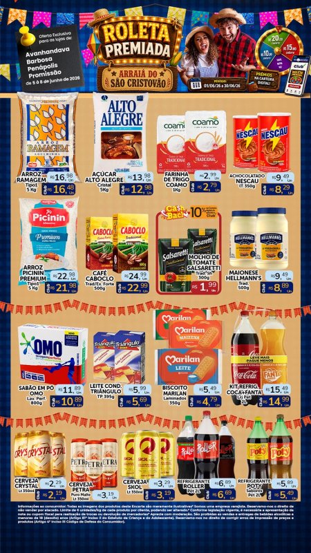 PRINCIPAIS OFERTAS DESTE FIM DE SEMANA DO SÃO CRISTÓVÃO SUPERMERCADOS - 05/06 a 08/06