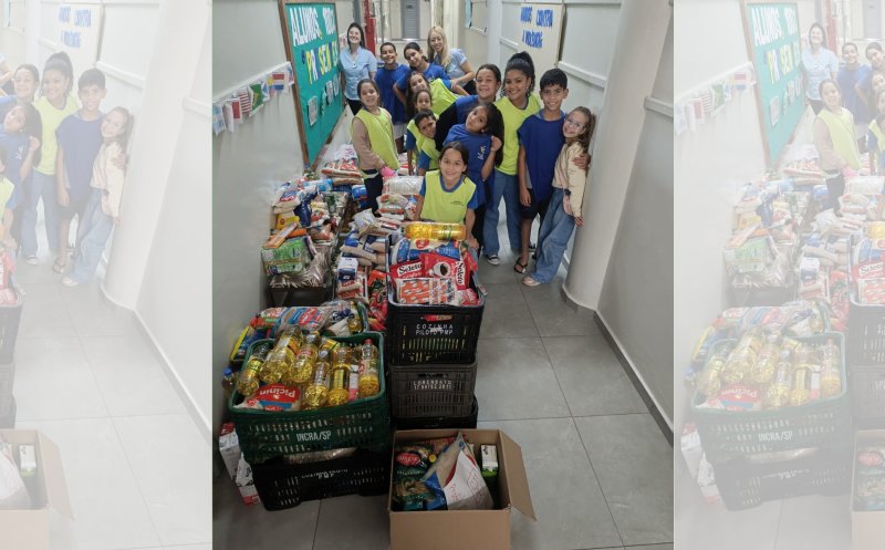 EE. Augusto Pereira de Moraes lidera campanha da Santa Casa com arrecadação de alimentos
