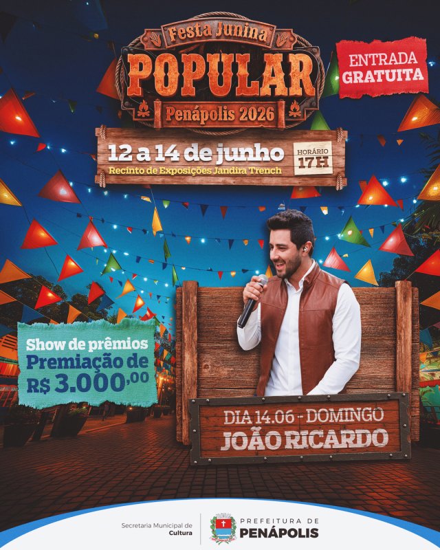 Festa Junina Popular termina hoje com muito forró e show de prêmios