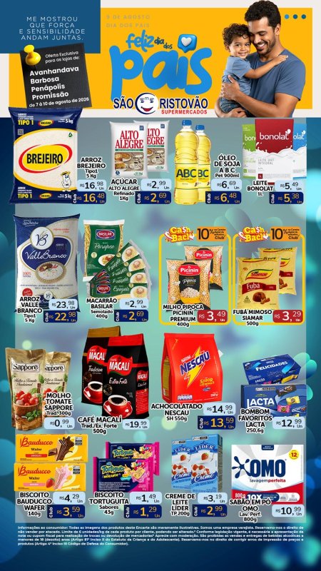 PRINCIPAIS OFERTAS DESTE FIM DE SEMANA DO SÃO CRISTÓVÃO SUPERMERCADOS - 07/08 a 10/08