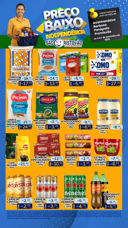 PRINCIPAIS OFERTAS DESTE FIM DE SEMANA DO SÃO CRISTÓVÃO SUPERMERCADOS - 04/09 a 07/09