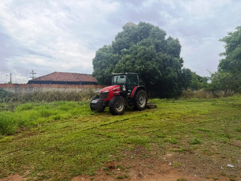 Secretaria de Agricultura realiza roçagem às margens da linha férrea