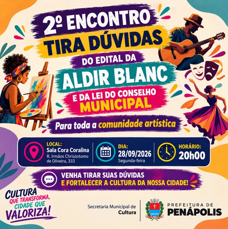 Cultura promove encontro para orientações da Lei Aldir Blanc e Lei do Conselho
