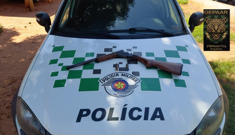 Polícia Ambiental apreende espingarda e munições em fazenda de Penápolis