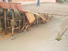 Chuvas prejudicam obra da ponte da rua Ceará