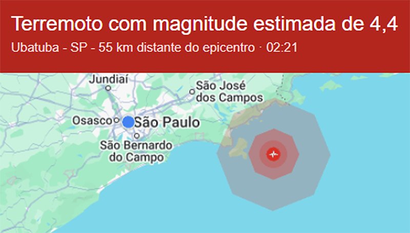 Google pede desculpas e diz que investiga falso alerta de terremoto